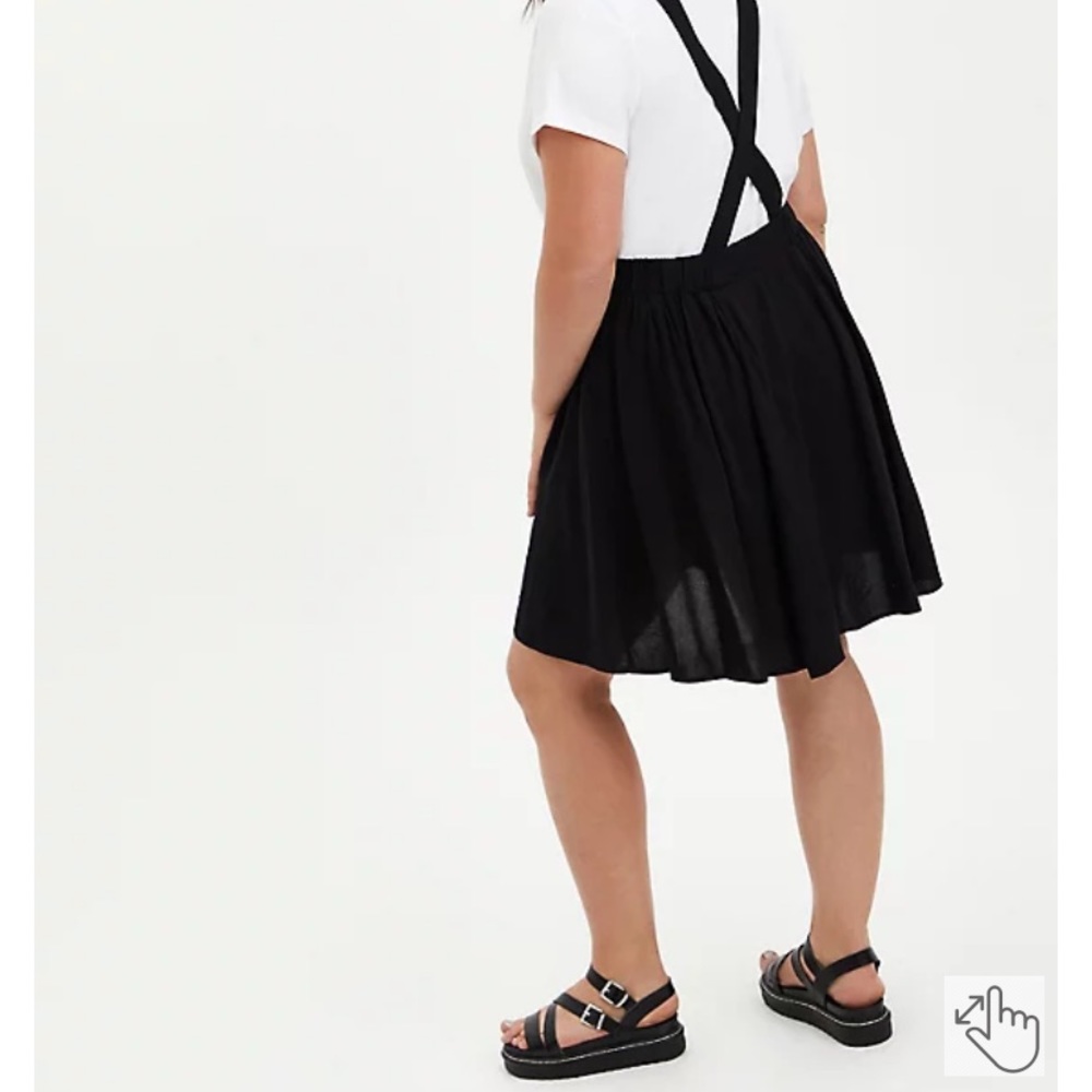 Torrid mini skirt with attached overall straps! So cute!